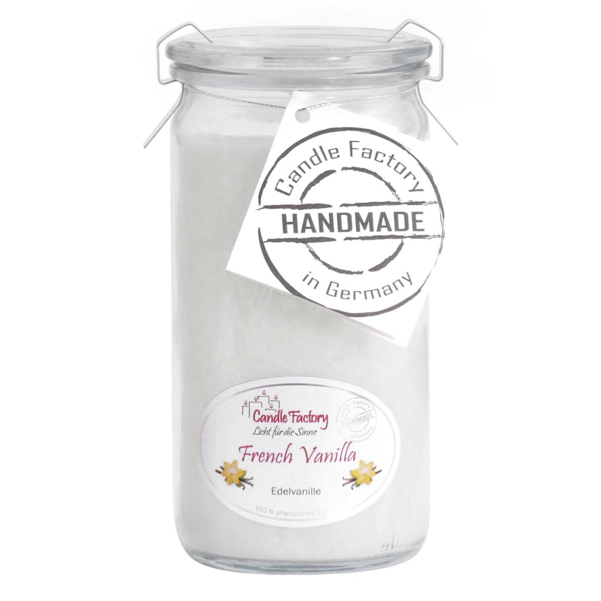 French Vanilla - Mini Jumbo Windlicht im Weckglas von Candle Factory