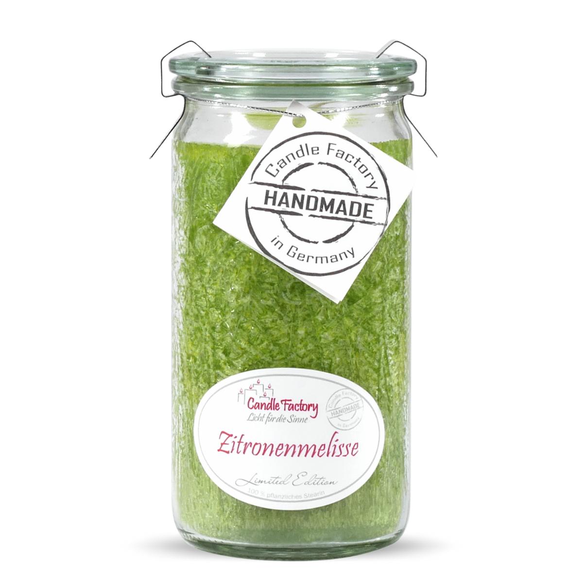 Zitronenmelisse - Limitierte Edition - Mini Jumbo Windlicht im Weckglas von Candle Factory