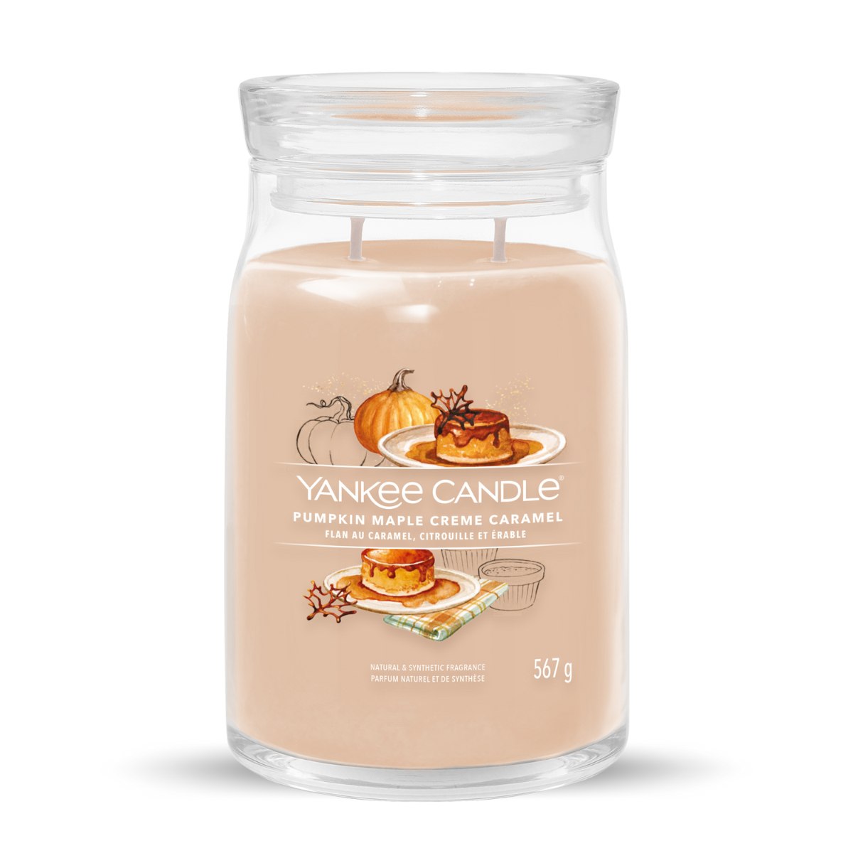 Pumpkin Maple Creme Caramel - Signature Duftkerze im Glas 567g - Yankee Candle®