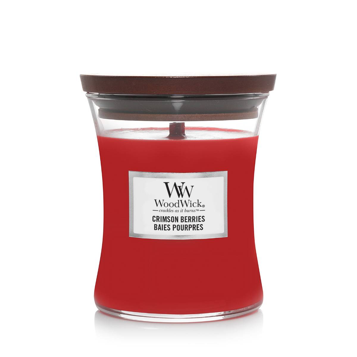 Crimson Berries - Mini Hourglass 85g Duftkerze mit Holzdocht von WoodWick