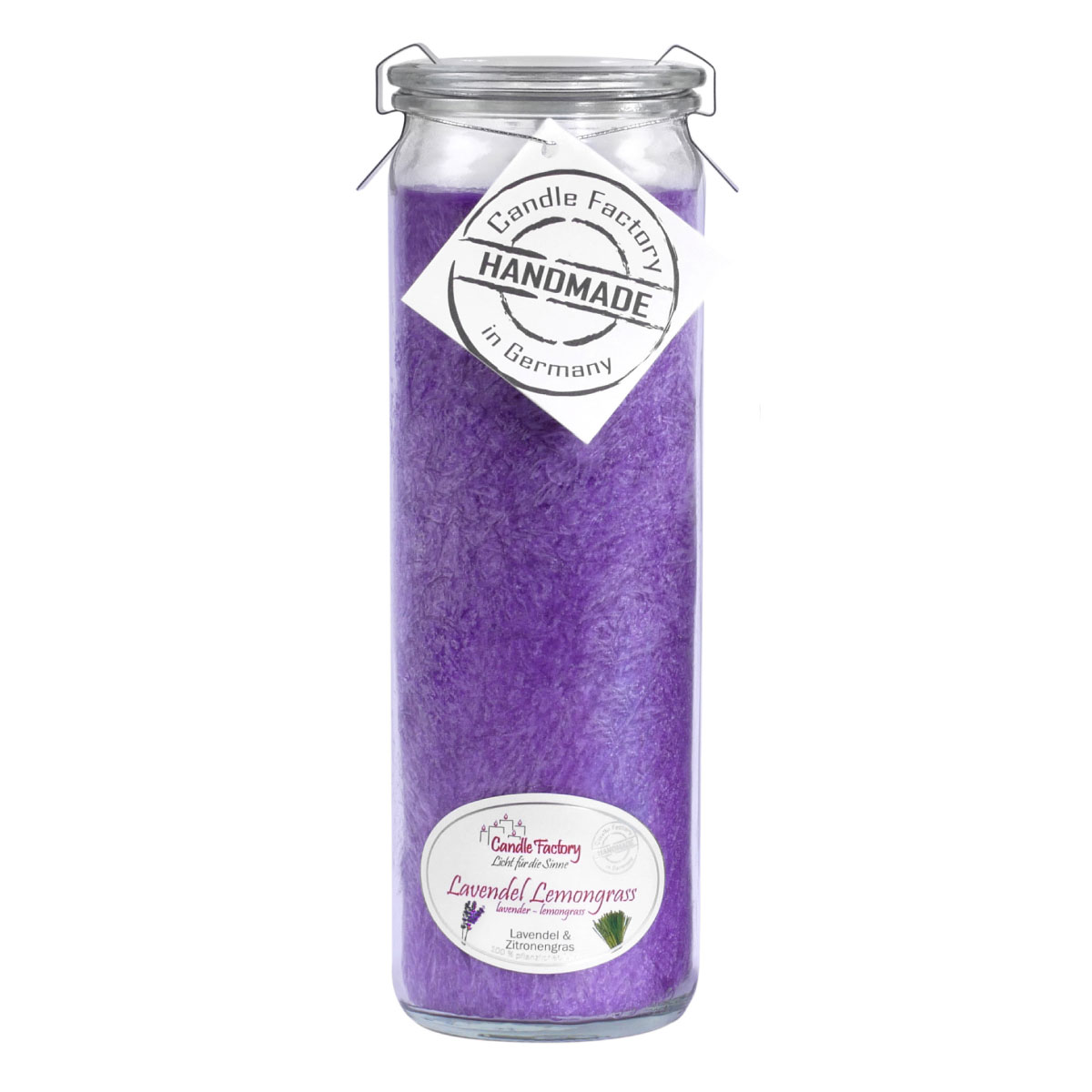 Lavendel Lemongrass - Big Jumbo Windlicht im Weckglas von Candle Factory