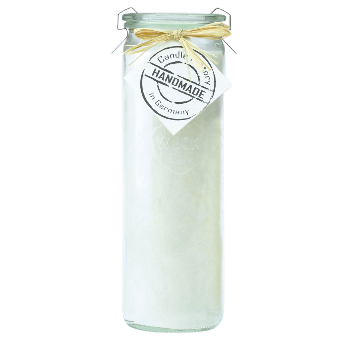 Weiß Duftlos - Big Jumbo Windlicht im Weckglas von Candle Factory