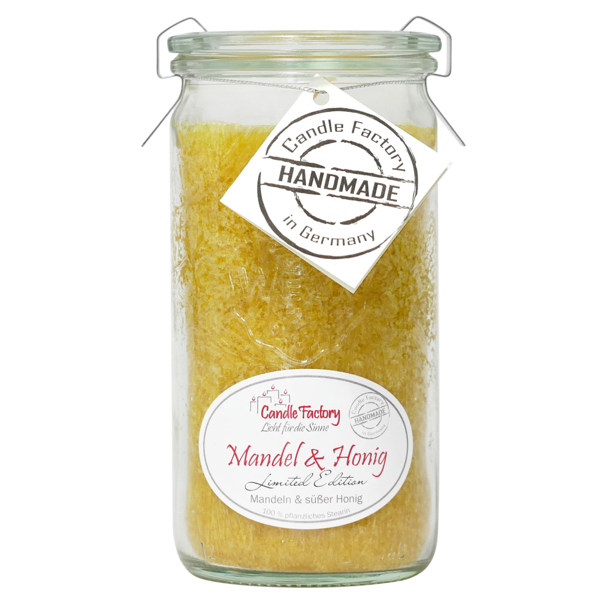 Mandel & Honig - Limitierte Edition - Mini Jumbo Windlicht im Weckglas von Candle Factory