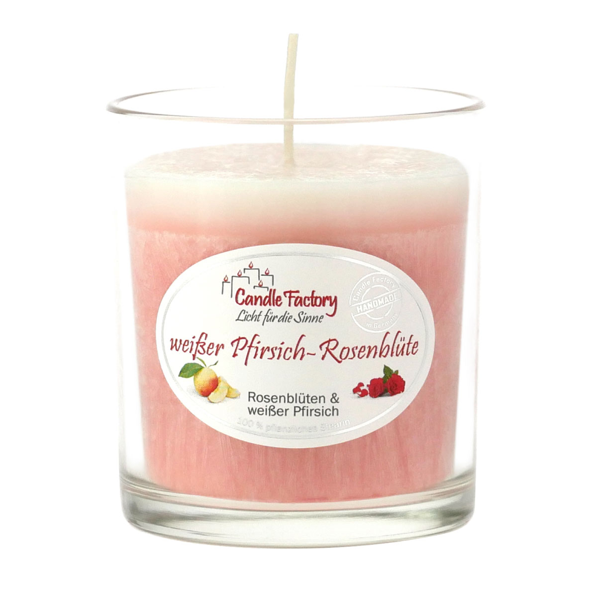 Weißer Pfirsich Rosenblüte - Party Light Duftkerze von Candle Factory