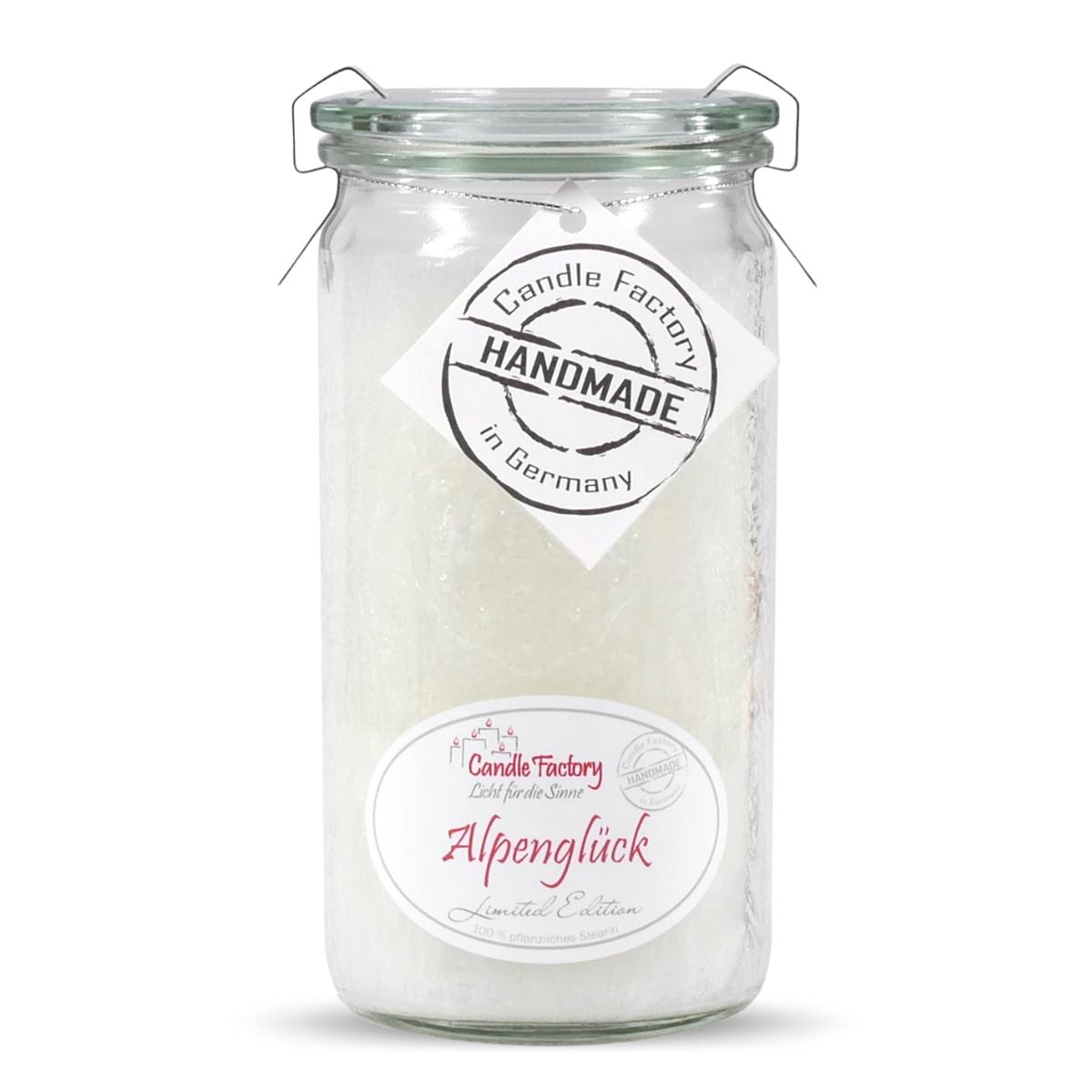 Alpenglück - Limitierte Edition - Mini Jumbo Windlicht im Weckglas von Candle Factory
