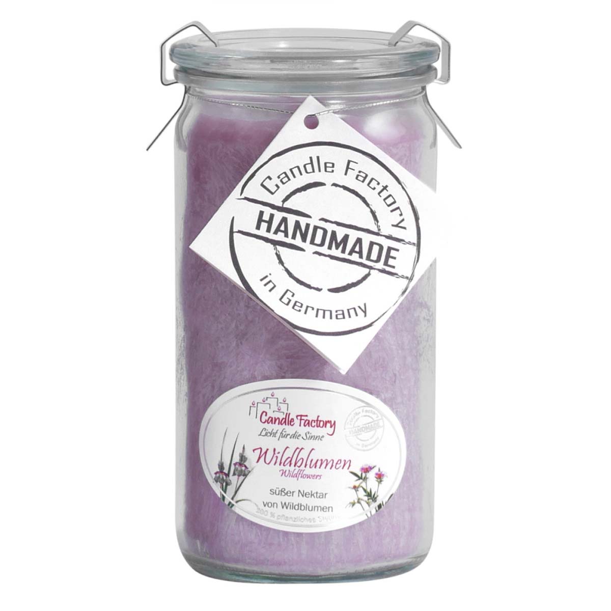 Wildblumen - Mini Jumbo Windlicht im Weckglas von Candle Factory