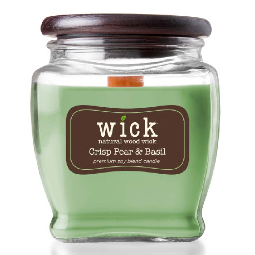 Crisp Pear & Basil 425g - Duftkerze Wick - Colonial Candle