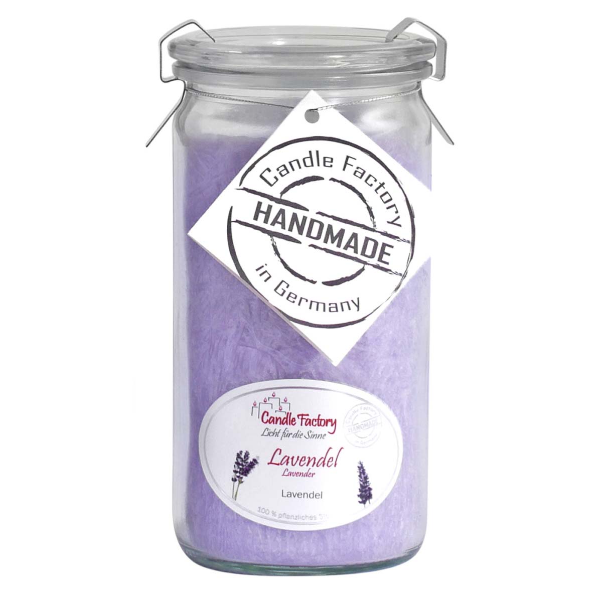 Lavendel - Mini Jumbo Windlicht im Weckglas von Candle Factory