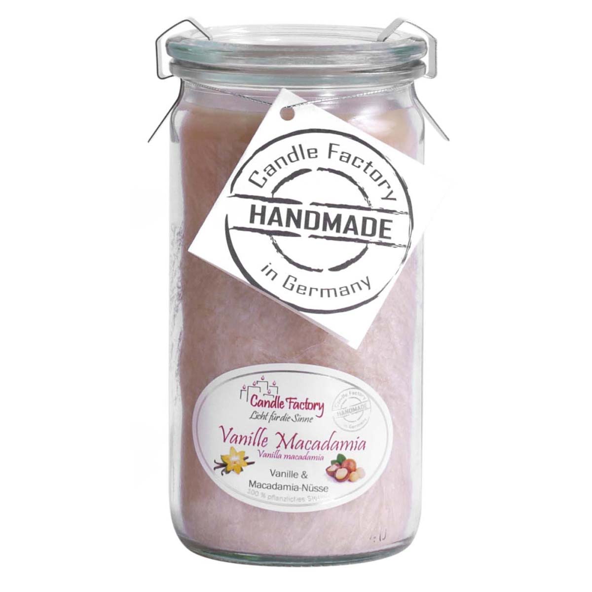 Vanille Macadamia - Mini Jumbo Windlicht im Weckglas von Candle Factory