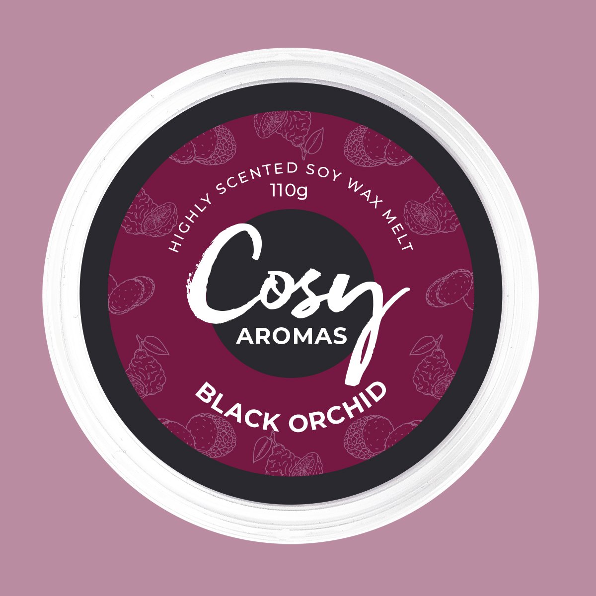 Black Orchid 110g Wax Melt von Cosy Aromas