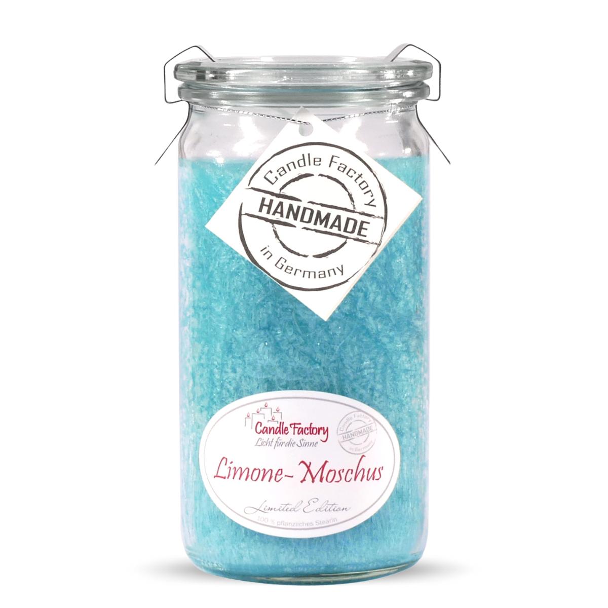 Limone & Moschus - Limitierte Edition - Mini Jumbo Windlicht im Weckglas von Candle Factory
