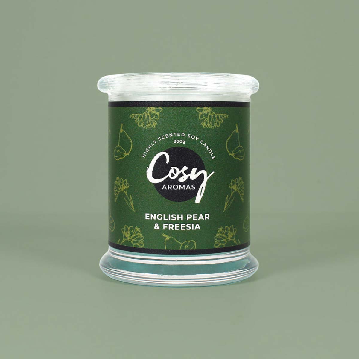 English Pear & Freesia Jar Candle 240g von Cosy Aromas