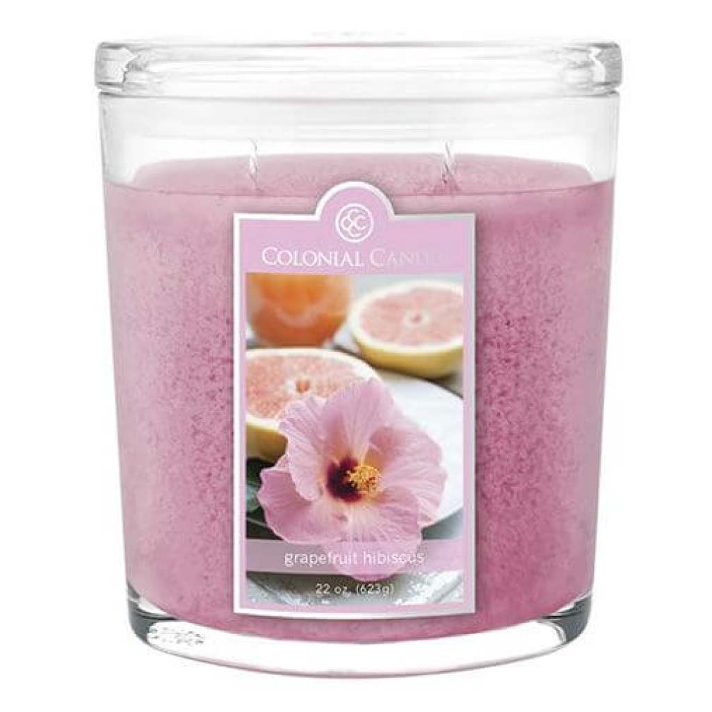 Grapefruit Hibiscus - Duftkerze Oval 623g - Colonial Candle