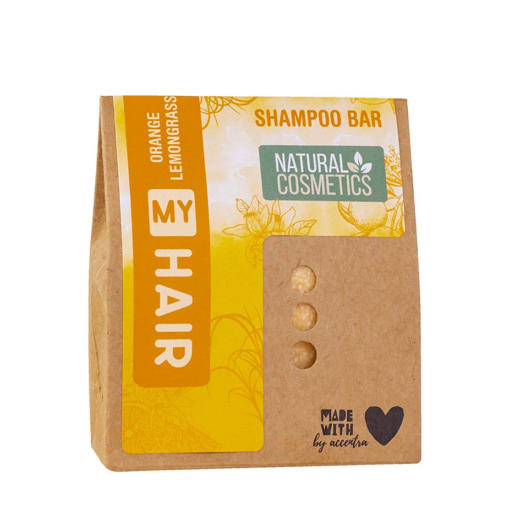 Orange & Lemongrass Schafmilchseife - Hair Shampoo Bar 60g - accentra